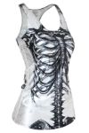 Skeleton Print Tank Top